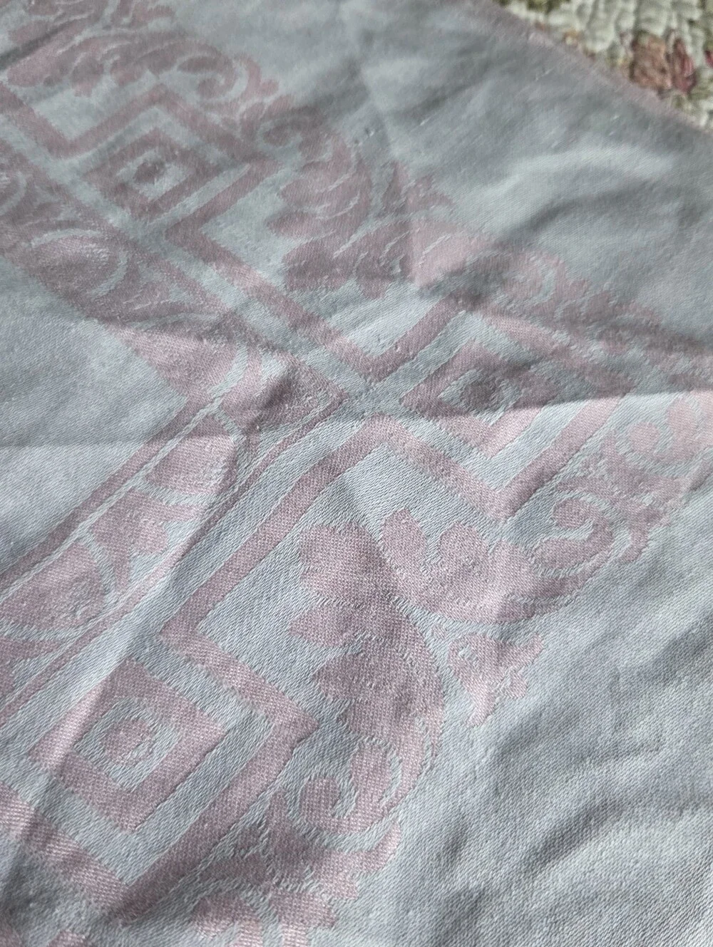 Vintage MCM Greek Cherub Tablecloth